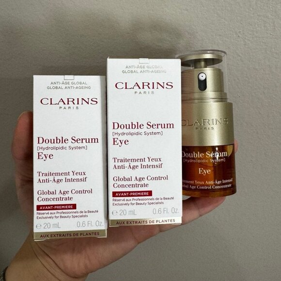 (LOT OF 2) Clarins Double Serum Eye 20ml new - Picture 2 of 7